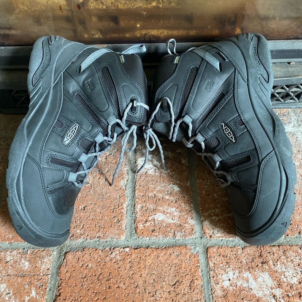 KEEN Circadia Mid Waterproof Hiking Boots Sz 12 EU 46 NEW NO BOX Black Leather - Picture 6 of 9